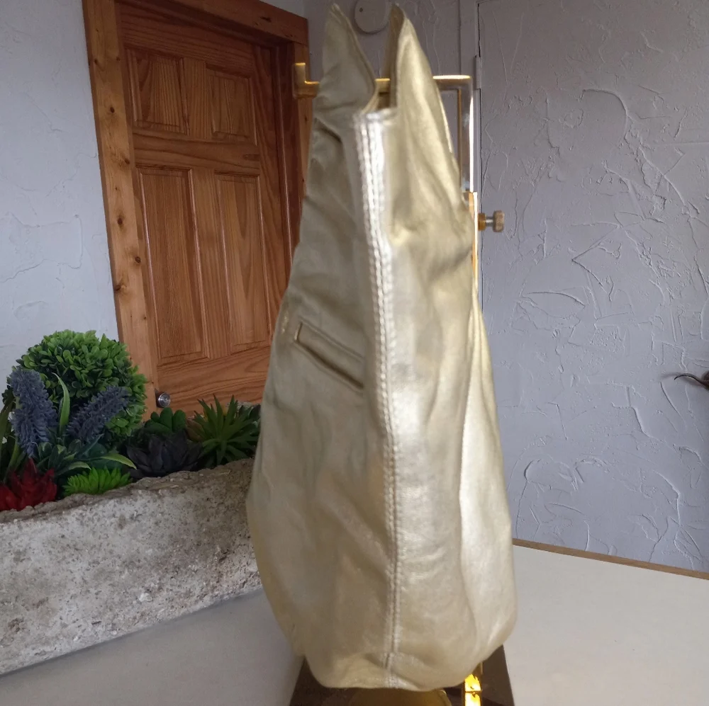 Hobo Brand, Giorgia Convertible Metallic Gold Leather Bag